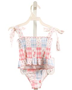 SAL & PIMENTA  PINK  PLAID  2-PIECE SWIMSUIT