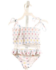 SAL & PIMENTA  WHITE   PRINTED DESIGN 2-PIECE SWIMSUIT