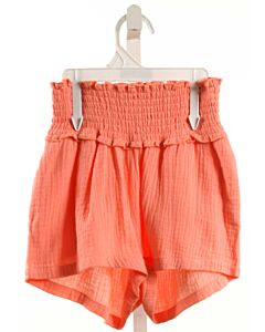 PLEAT.  ORANGE KNIT   SHORTS