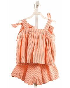 BROWN BOWEN & CO.  ORANGE SEERSUCKER STRIPED  2-PIECE OUTFIT