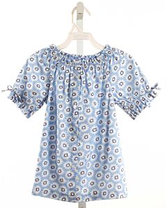 BISBY BY LITTLE ENGLISH  LT BLUE  FLORAL  SHIRT-SS