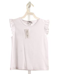 THE PROPER PEONY  WHITE    SLEEVELESS SHIRT WITH RUFFLE