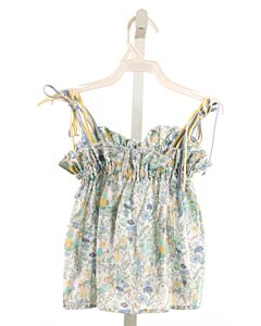 BELLA BLISS  LT BLUE  FLORAL  SLEEVELESS SHIRT