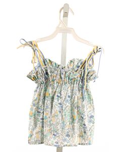 BELLA BLISS  LT BLUE  FLORAL  SLEEVELESS SHIRT