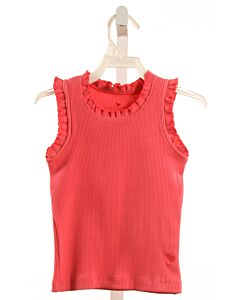 PINK CHICKEN  HOT PINK    KNIT TANK WITH RUFFLE