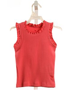 PINK CHICKEN  HOT PINK    KNIT TANK WITH RUFFLE