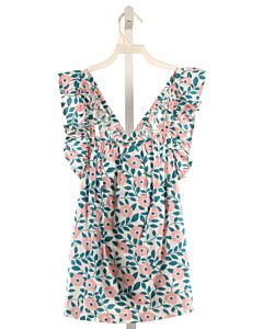 BISBY BY LITTLE ENGLISH  MULTI-COLOR  FLORAL  SLEEVELESS SHIRT