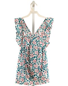 BISBY BY LITTLE ENGLISH  MULTI-COLOR  FLORAL  SLEEVELESS SHIRT