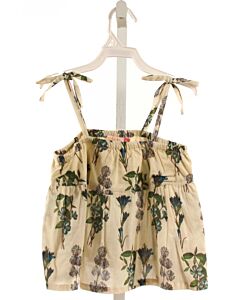 PINK CHICKEN  IVORY  FLORAL  SLEEVELESS SHIRT