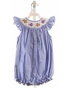 BAILEY BOYS  LT BLUE  GINGHAM SMOCKED BUBBLE