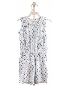 LILA + HAYES  AQUA  PRINT  KNIT ROMPER