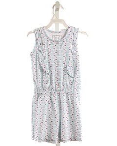 LILA + HAYES  AQUA  PRINT  KNIT ROMPER