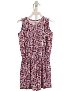 LILA + HAYES  RED  FLORAL  KNIT ROMPER