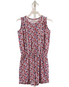 LILA + HAYES  RED  FLORAL  KNIT ROMPER