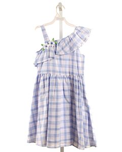 FLORENCE EISEMAN  BLUE  PLAID  DRESS