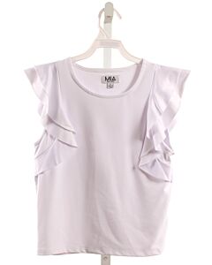 MIA NEW YORK  WHITE    SLEEVELESS SHIRT WITH RUFFLE