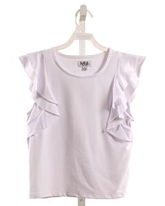MIA NEW YORK  WHITE    SLEEVELESS SHIRT WITH RUFFLE