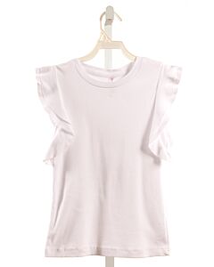 FRANKI  WHITE    SLEEVELESS SHIRT WITH RUFFLE