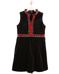BROWN BOWEN & COMPANY  NAVY VELVET PLAID  PARTY DRESS