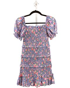 KATIEJNYC  BLUE  FLORAL SMOCKED DRESS