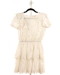 MARLO  WHITE    DRESS WITH EYELET TRIM