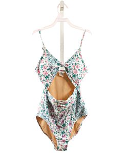 SHADE CRITTERS  GREEN  FLORAL  1-PIECE SWIMSUIT
