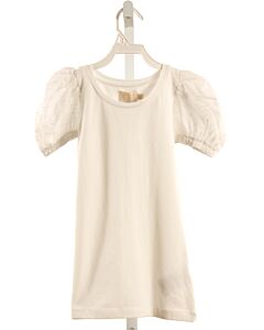 CREAMIE  WHITE SWISS DOT   KNIT SS SHIRT