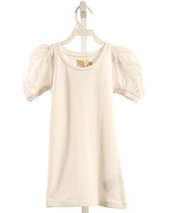 CREAMIE  WHITE SWISS DOT   KNIT SS SHIRT