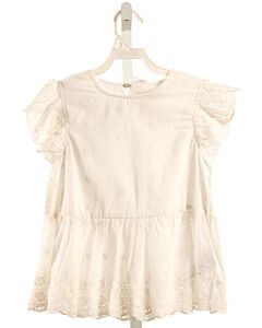 CREAMIE  WHITE EYELET  EMBROIDERED DRESS SHIRT