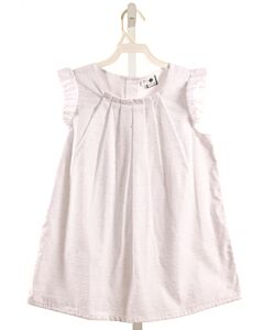 BUSY BEES WHITE SWISS DOT SLEEVELESS SHIRT