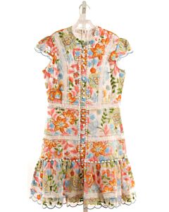 MARLO MULTI-COLOR LACE FLORAL EMBROIDERED PARTY DRESS