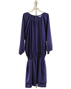 PLEAT.  BLUE   SMOCKED DRESS