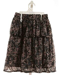 CREAMIE  BLACK  FLORAL  SKIRT