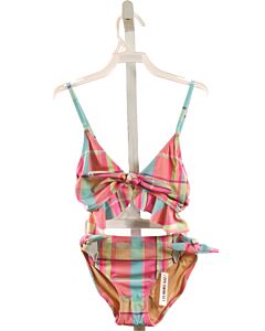 SHADE CRITTERS  HOT PINK  PLAID  2-PIECE SWIMSUIT