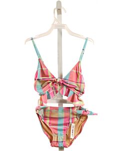 SHADE CRITTERS  HOT PINK  PLAID  2-PIECE SWIMSUIT