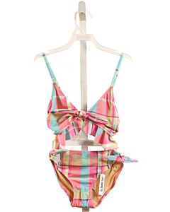SHADE CRITTERS  HOT PINK  PLAID  2-PIECE SWIMSUIT