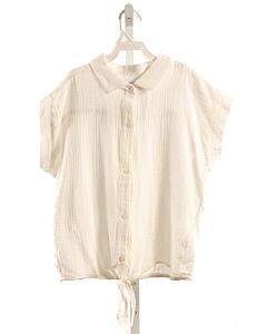 PLEAT.  WHITE    SLEEVELESS SHIRT