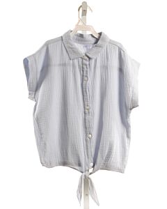 PLEAT.  LT BLUE    SLEEVELESS SHIRT