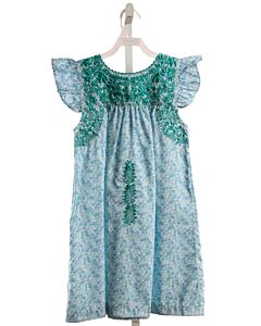 SIX HONEYBEES  LT BLUE  FLORAL EMBROIDERED DRESS