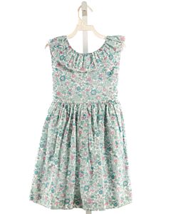 SAL & PIMENTA  MINT  FLORAL  DRESS WITH RUFFLE