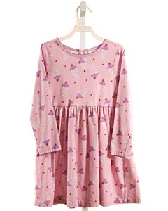 RACHEL RILEY  LAVENDER  PRINT  KNIT DRESS WITH PICOT STITCHING