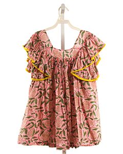 PAISLEY MAGIC PINK FLORAL DRESS WITH RUFFLE