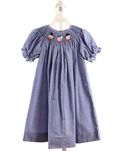 BE MINE  BLUE  GINGHAM SMOCKED DRESS