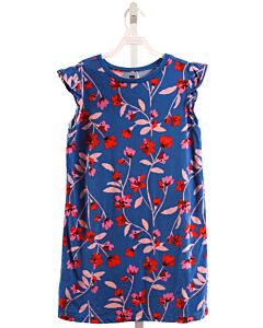 TEA  BLUE  FLORAL  KNIT DRESS