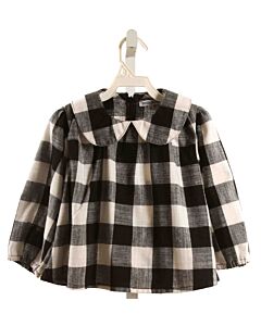 MINOUCHE  BLACK  CHECK  SHIRT-LS