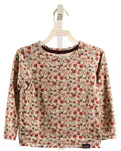 PATAGONIA  RED  FLORAL  KNIT LS SHIRT