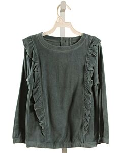 KATE QUINN  BLUE VELOUR   SHIRT-LS