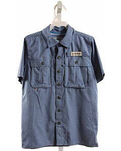 MAGELLAN  BLUE  GINGHAM  SHIRT-SS