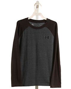 UNDER ARMOUR GRAY KNIT LS SHIRT