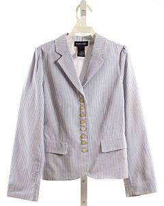 RALPH LAUREN  BLUE SEERSUCKER STRIPED  BLAZER